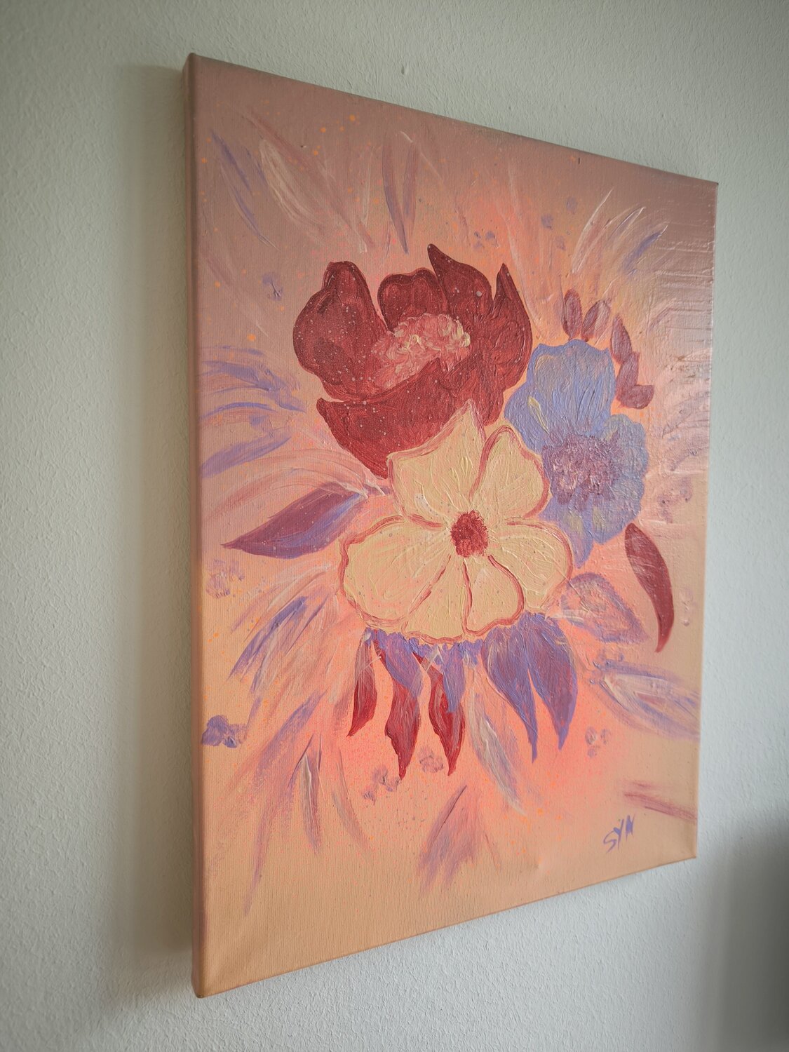 I can buy myself Flowers - Tanya Silva - Acrylic, spray paint on canvas
