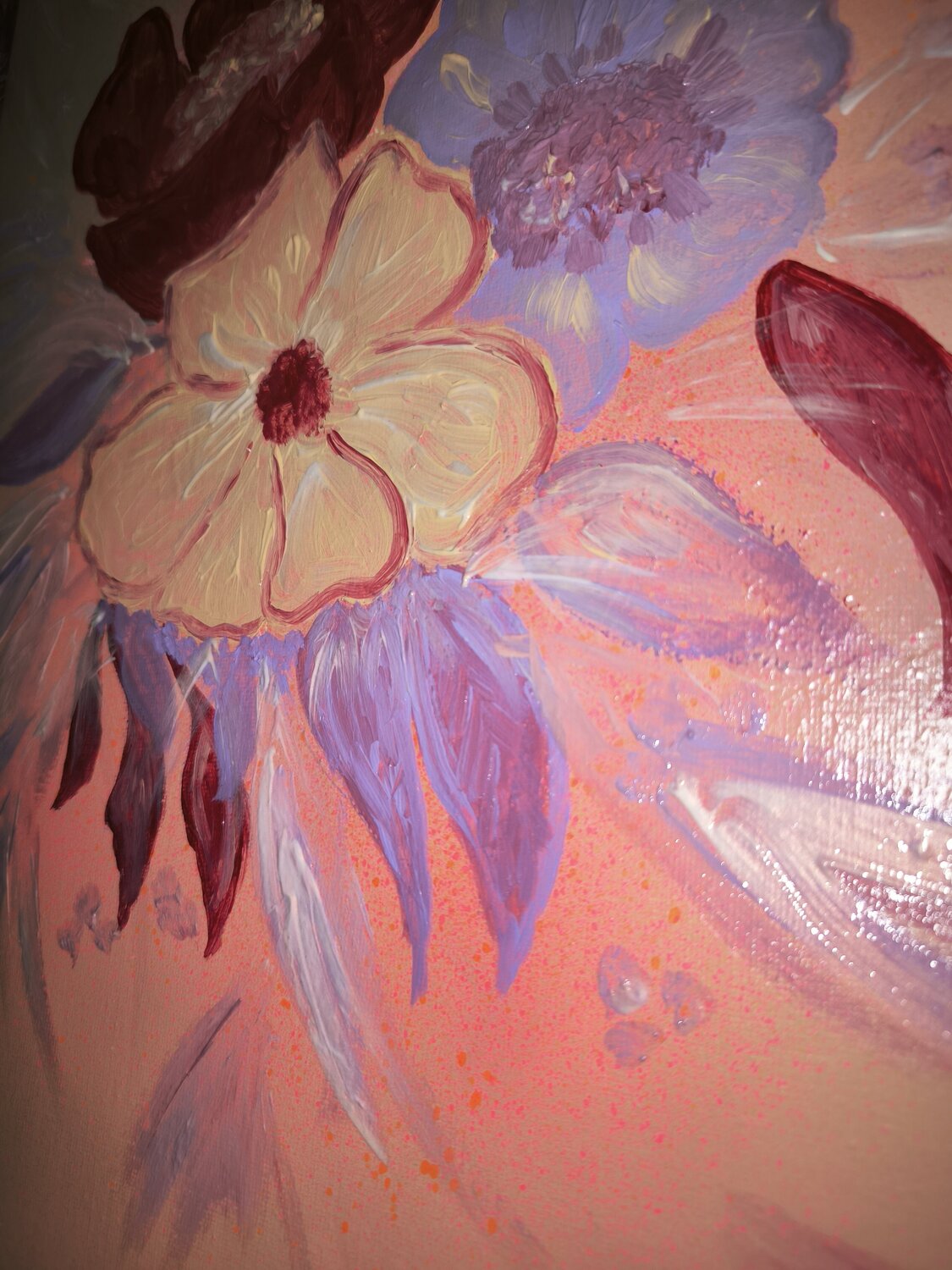 I can buy myself Flowers - Tanya Silva - Acrylic, spray paint on canvas