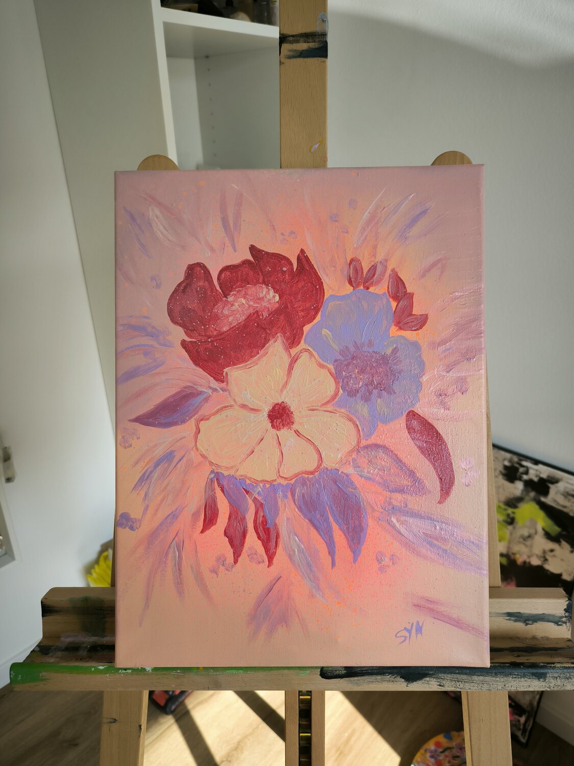 I can buy myself Flowers - Tanya Silva - Acrylic, spray paint on canvas