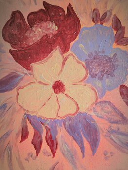 I can buy myself Flowers - Tanya Silva - Acrylic, spray paint on canvas