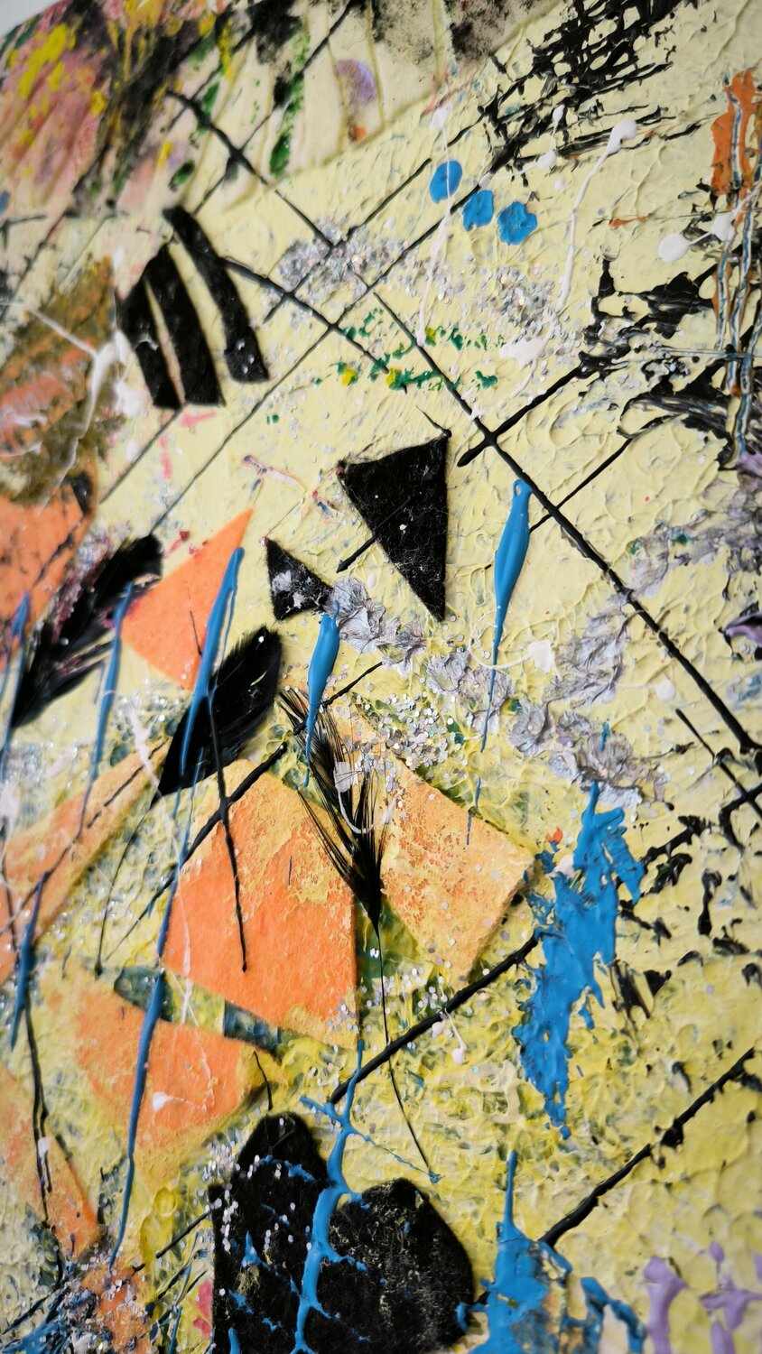 In da Club - Partytime - Tanya Silva - Acryl, Filz auf Leinwand