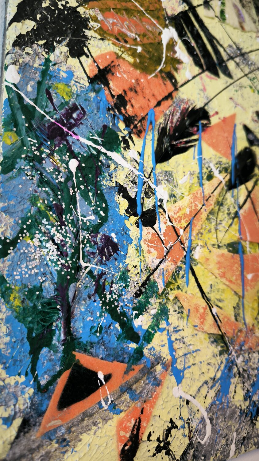In da Club - Partytime - Tanya Silva - Acryl, Filz auf Leinwand