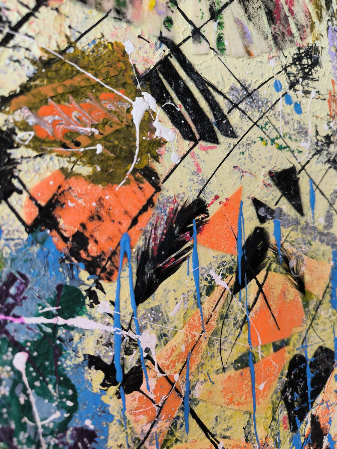 In da Club - Partytime - Tanya Silva - Acryl, Filz auf Leinwand