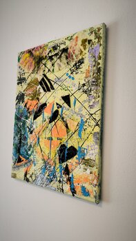 In da Club - Partytime - Tanya Silva - Acryl, Filz auf Leinwand
