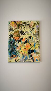 In da Club - Partytime - Tanya Silva - Acryl, Filz auf Leinwand