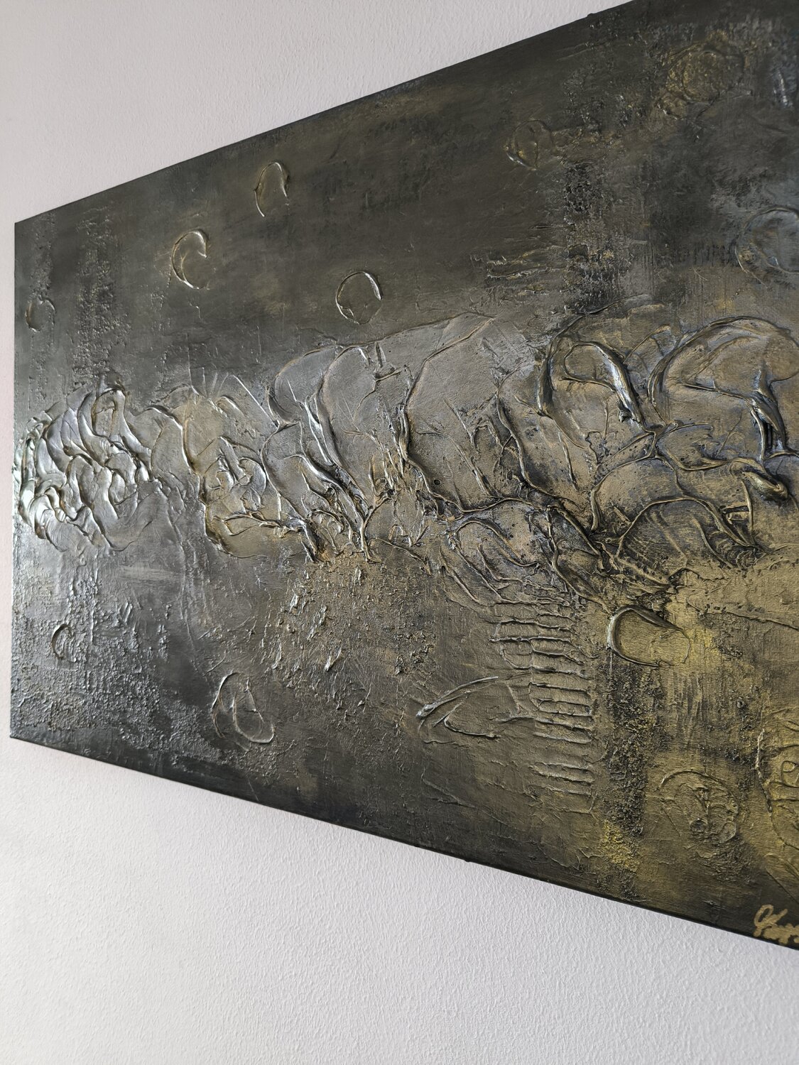Carpfishing - Tanya Silva - Acryl, Zement auf Leinwand