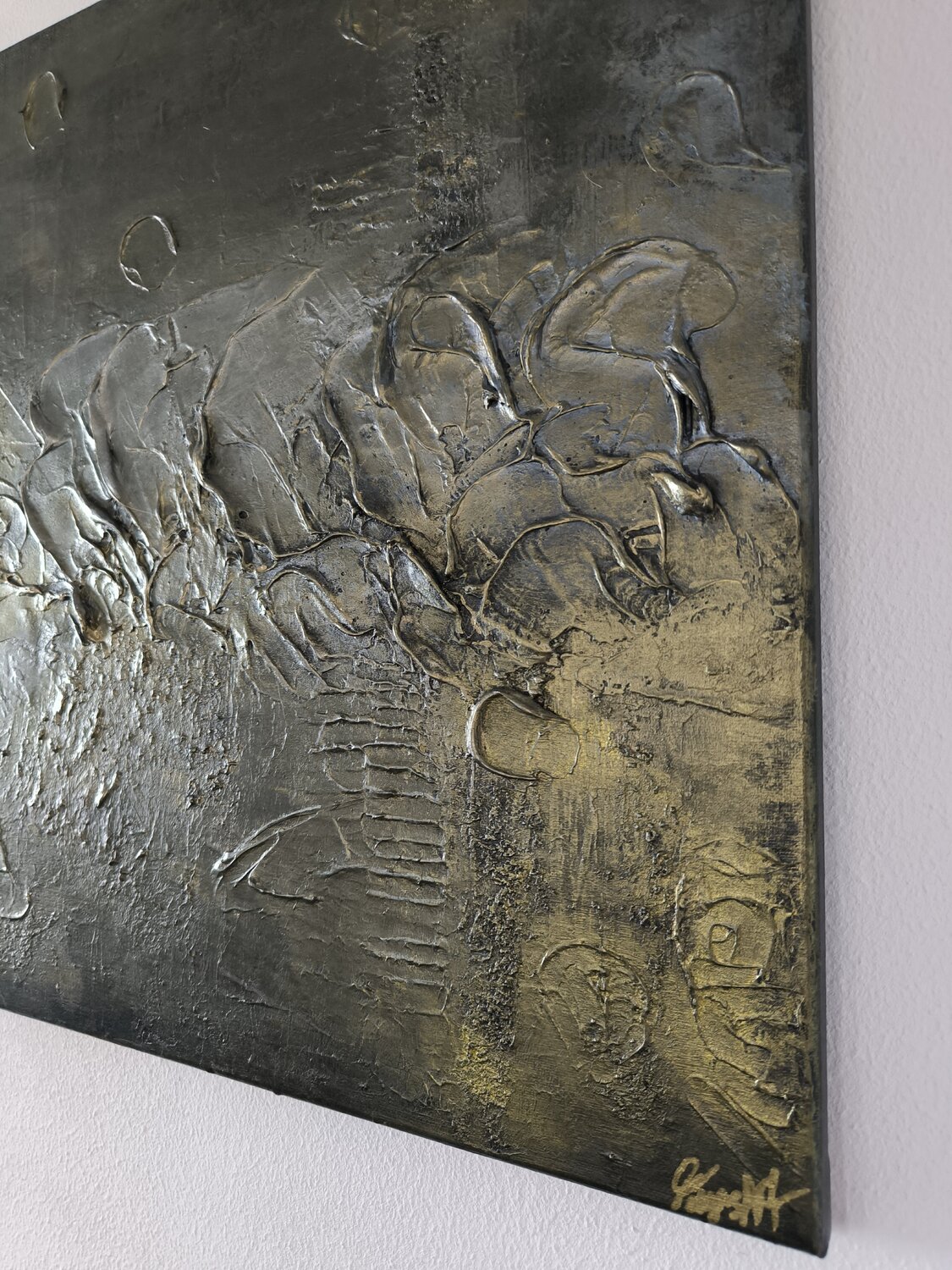 Carpfishing - Tanya Silva - Acryl, Zement auf Leinwand