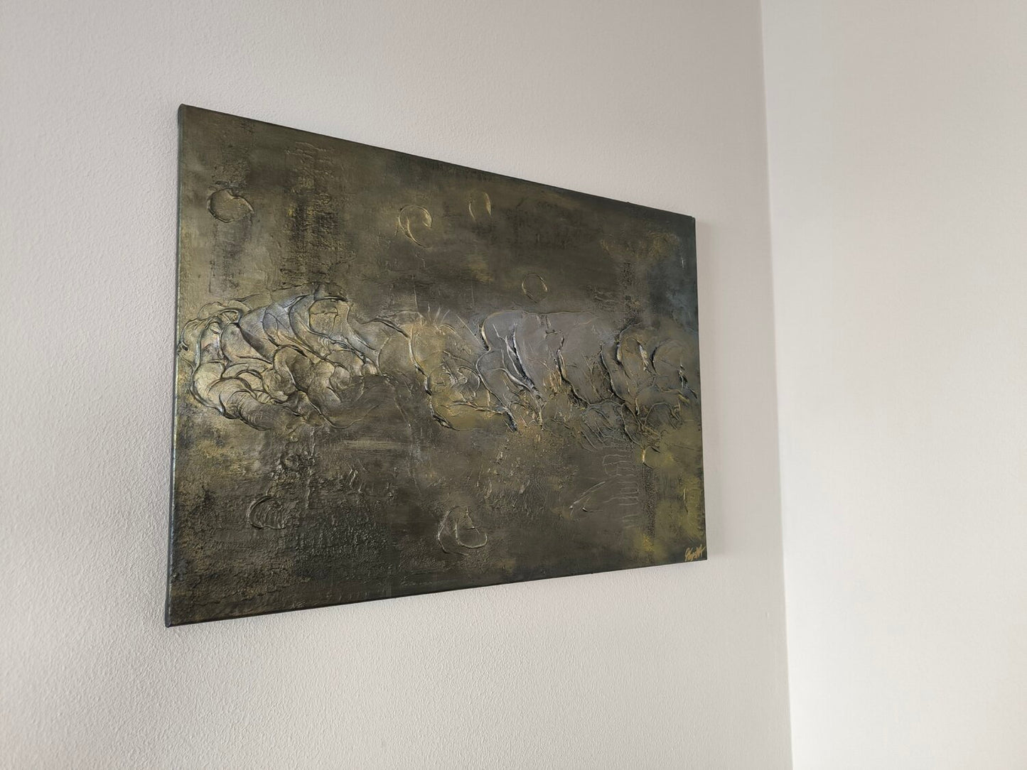 Carpfishing - Tanya Silva - Acryl, Zement auf Leinwand