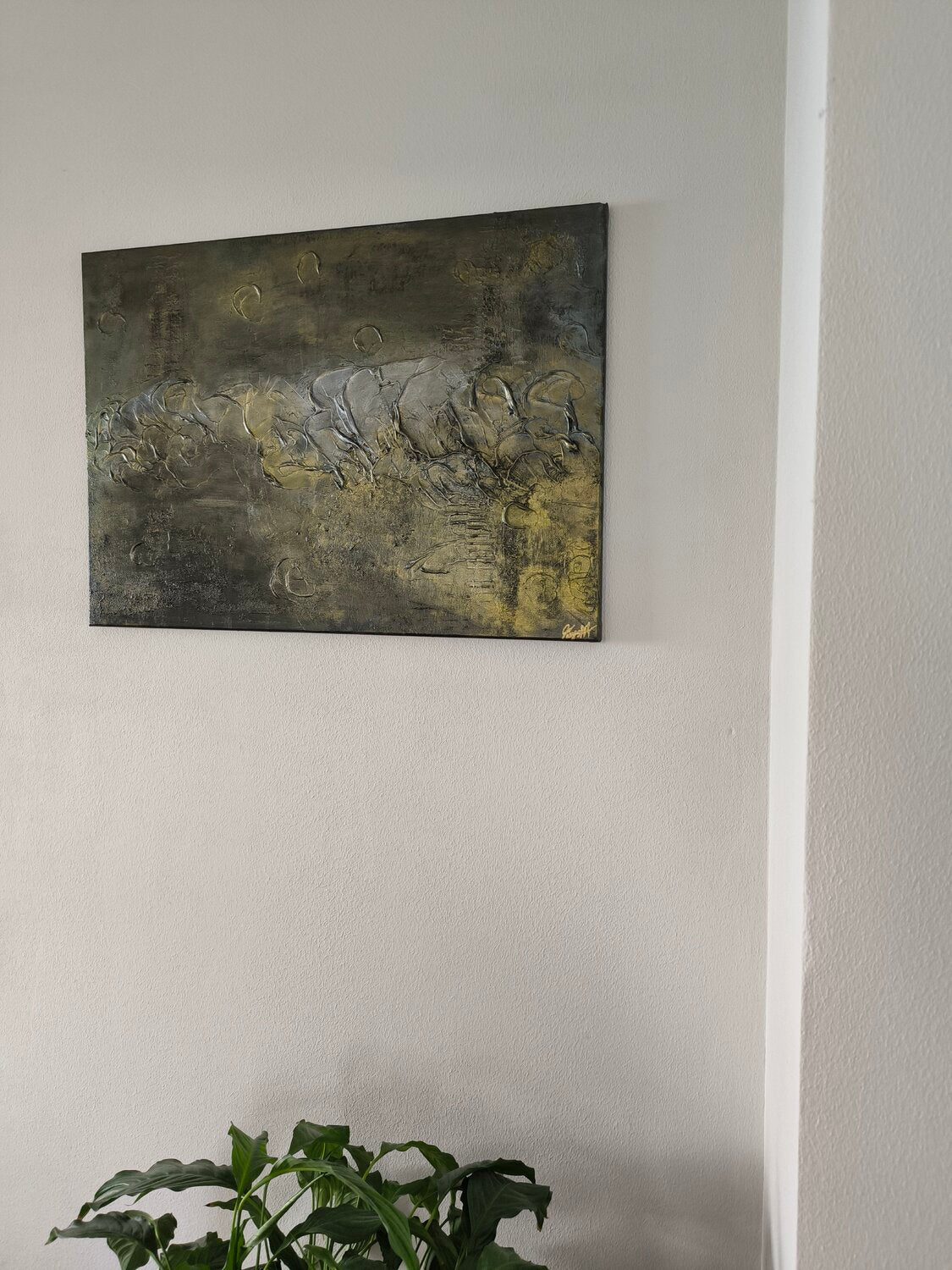 Carpfishing - Tanya Silva - Acryl, Zement auf Leinwand