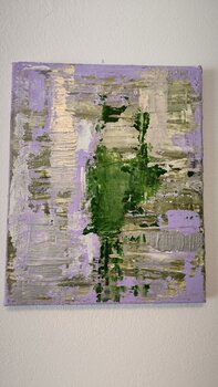 "Flow" lila ones x2 à 25x30 - Tanya Silva - Acryl, Zement auf Leinwand