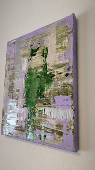 "Flow" lila ones x2 à 25x30 - Tanya Silva - Acryl, Zement auf Leinwand