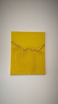 Yellow Vibes - Tanya Silva - Acryl, Zement auf Leinwand