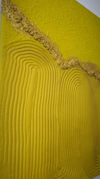 Yellow Vibes - Tanya Silva - Acryl, Zement auf Leinwand