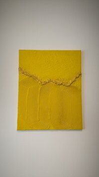 Yellow Vibes - Tanya Silva - Acryl, Zement auf Leinwand