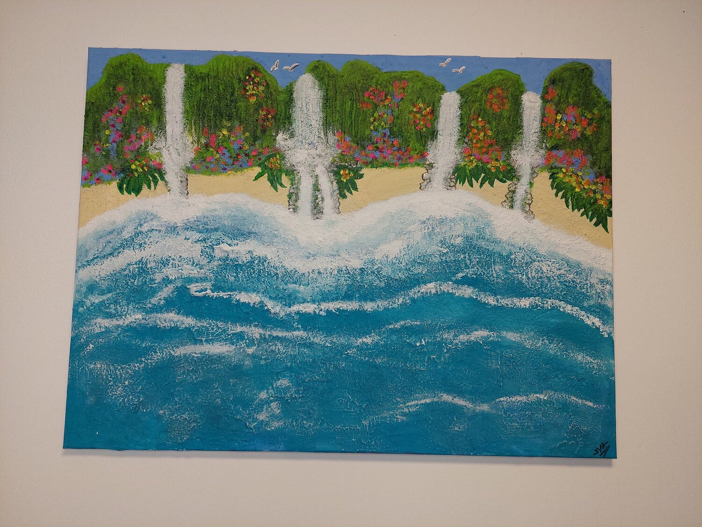 Dreams can come true - Tanya Silva - Acryl, Sand auf Leinwand