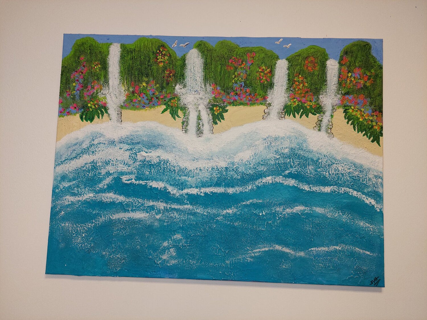 Dreams can come true - Tanya Silva - Acryl, Sand auf Leinwand