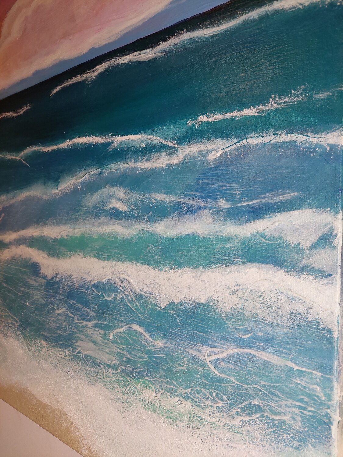 Ocean in Paradise - Tanya Silva - Acrylic, Cement on Canvas