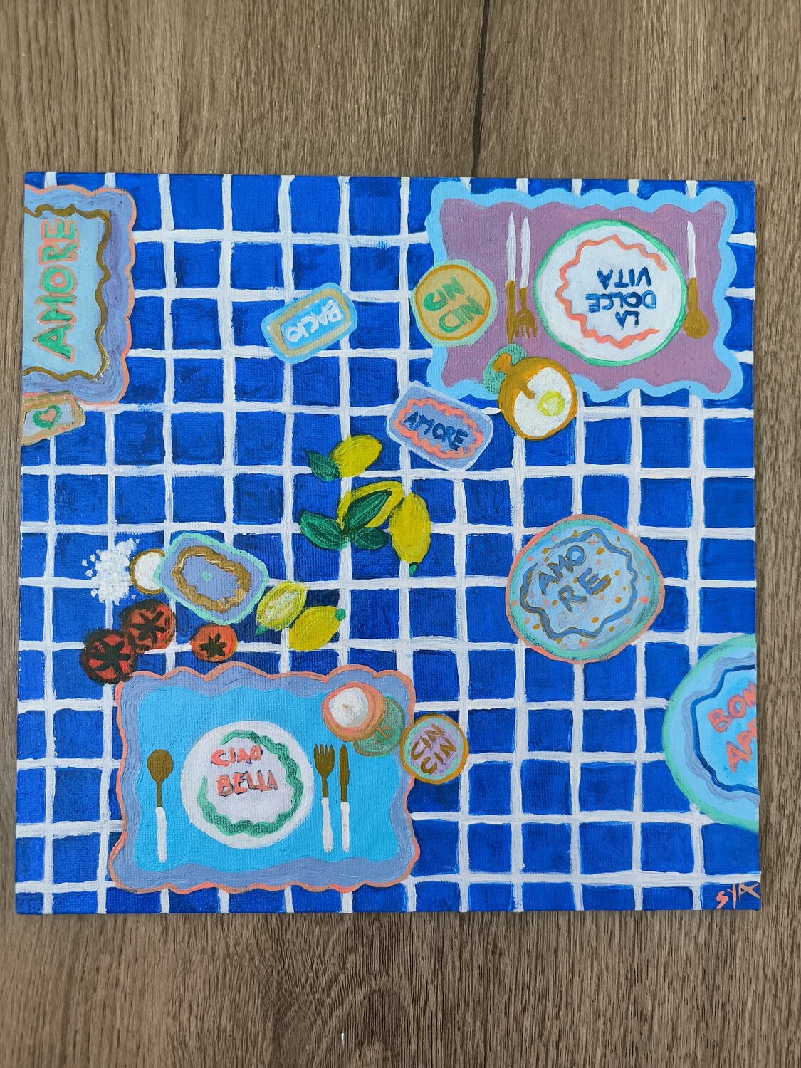 Ciao Bella Aperitif Dish - Tanya Silva - Öl auf Leinwand