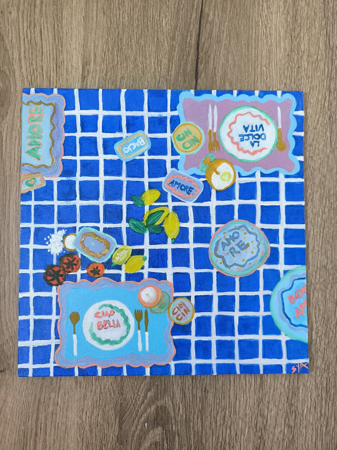 Ciao Bella Aperitif Dish - Tanya Silva - Öl auf Leinwand