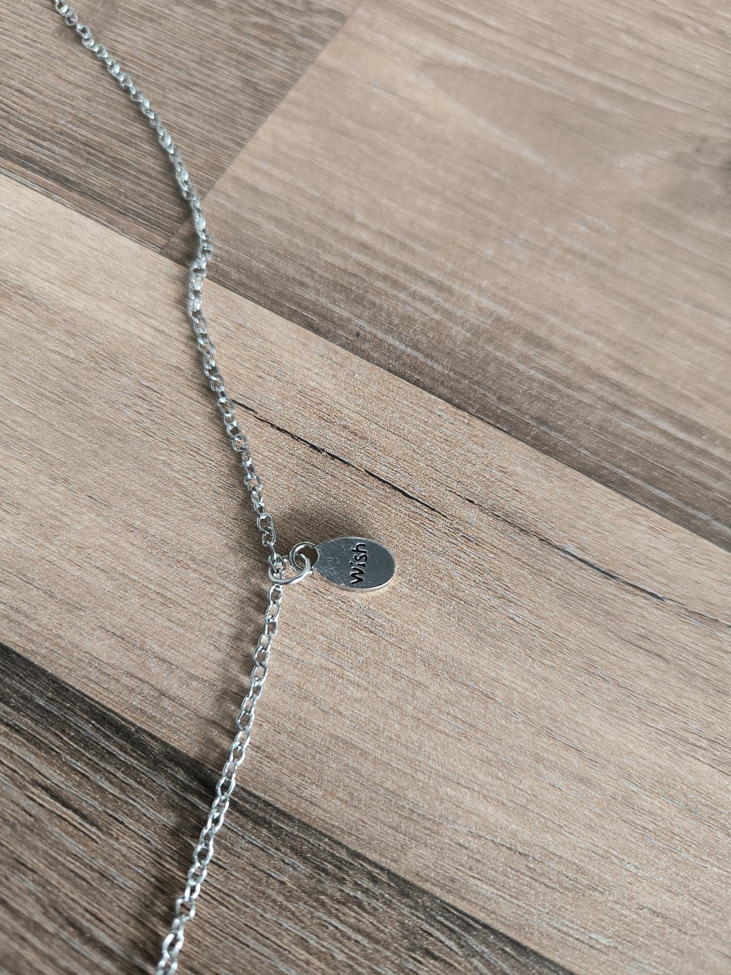 Pusteblumen Kette Edelstahl – Glasperlen Kette mit echter Pusteblume, Wunschkette, spirituelle Halskette, Geschenk für Frauen