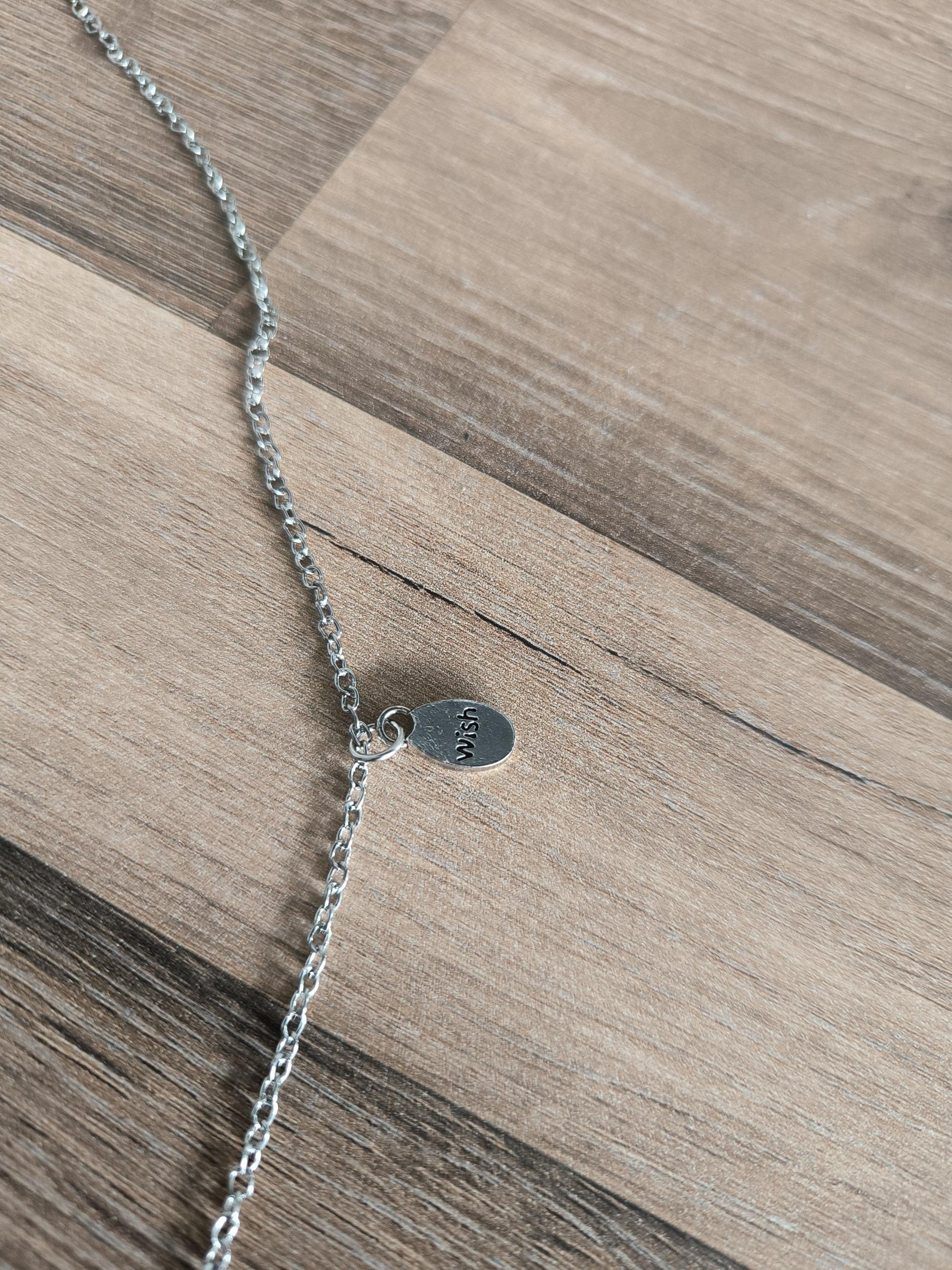 Pusteblumen Kette Edelstahl – Glasperlen Kette mit echter Pusteblume, Wunschkette, spirituelle Halskette, Geschenk für Frauen