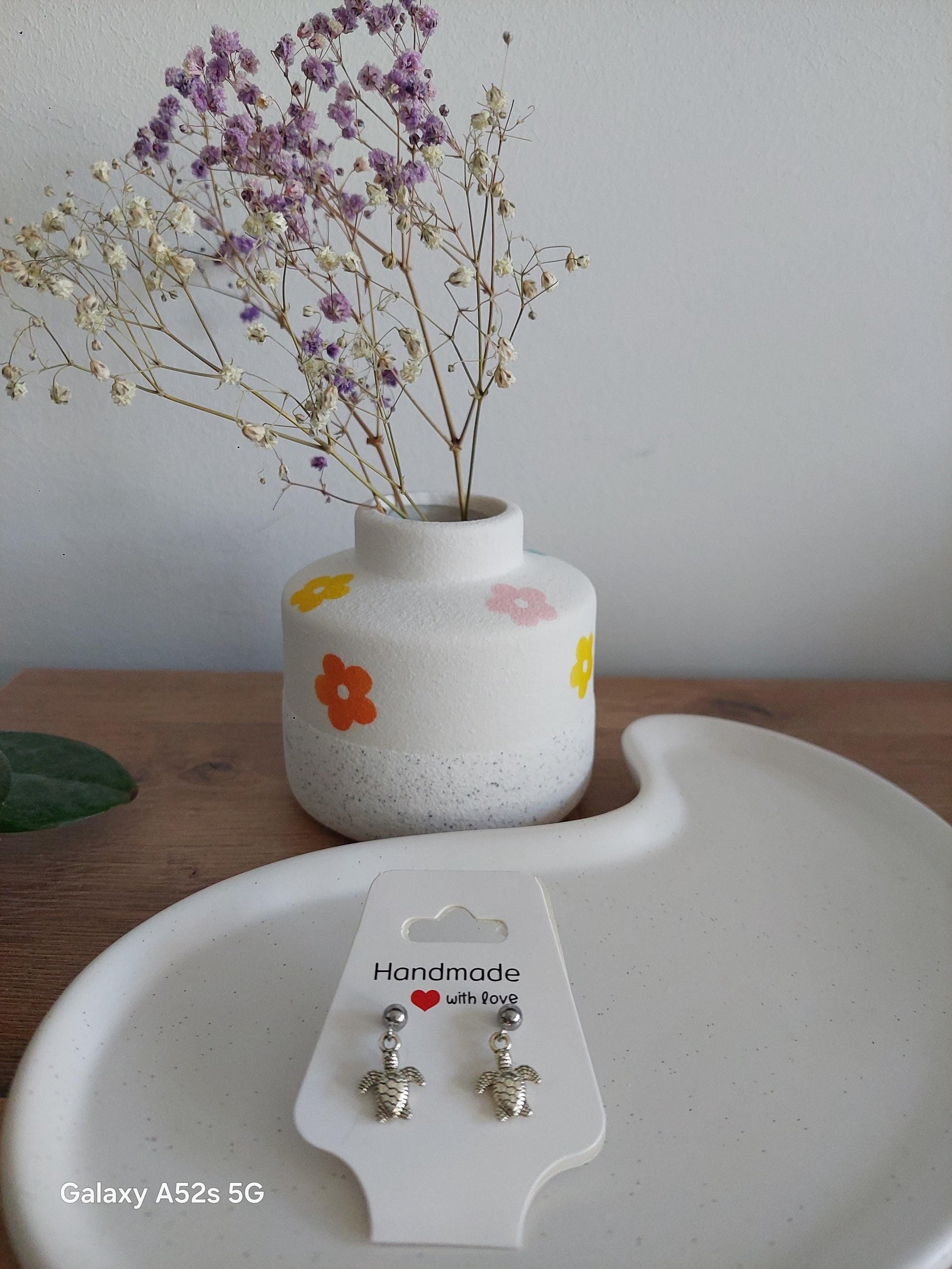 Schildkröten Ohrringe silber | Edelstahl versilbert | Tier Ohrstecker | maritimer Schmuck | Hängeohrringe handmade | Geschenk für sie | Boho