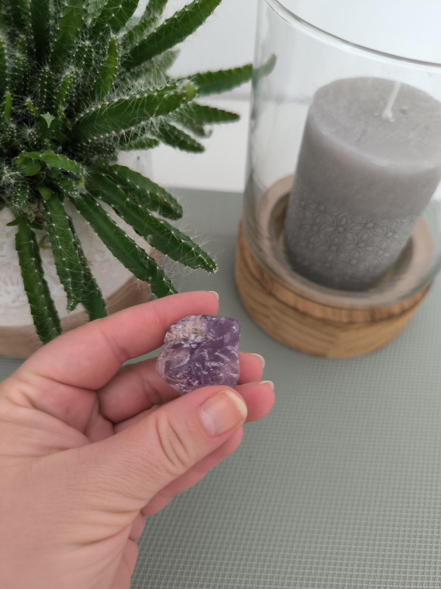 Amethyst Edelstein geschliffen – XS, S, M | Heilstein für Intuition & inneren Frieden | Spiritualität, Meditation, Dekostein | Trommelstein