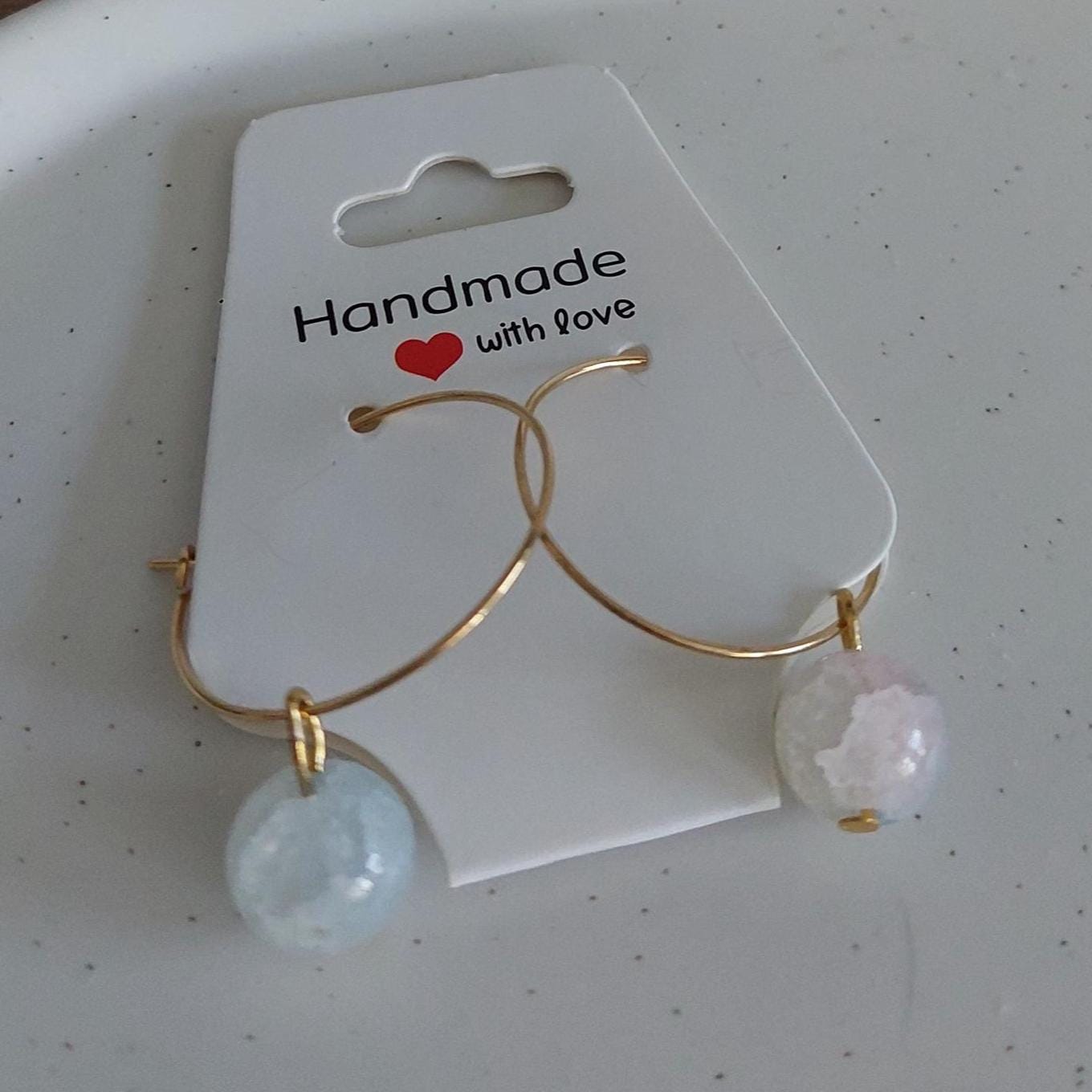 Creolen mit Lavaperlen & Achat | Edelstahl vergoldet | Boho Ohrringe | Edelstein Schmuck | Handmade | Statement Perlenohrringe | Hochzeit