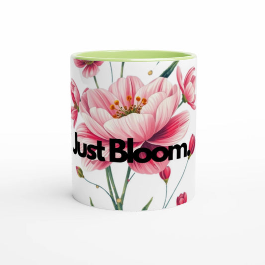 Keramiktasse mit farbigem Rand, Innenseite, Henkel – Glänzende weiße Tasse mit hochwertigem Druck | Spülmaschinen- & mikrowellengeeignet,