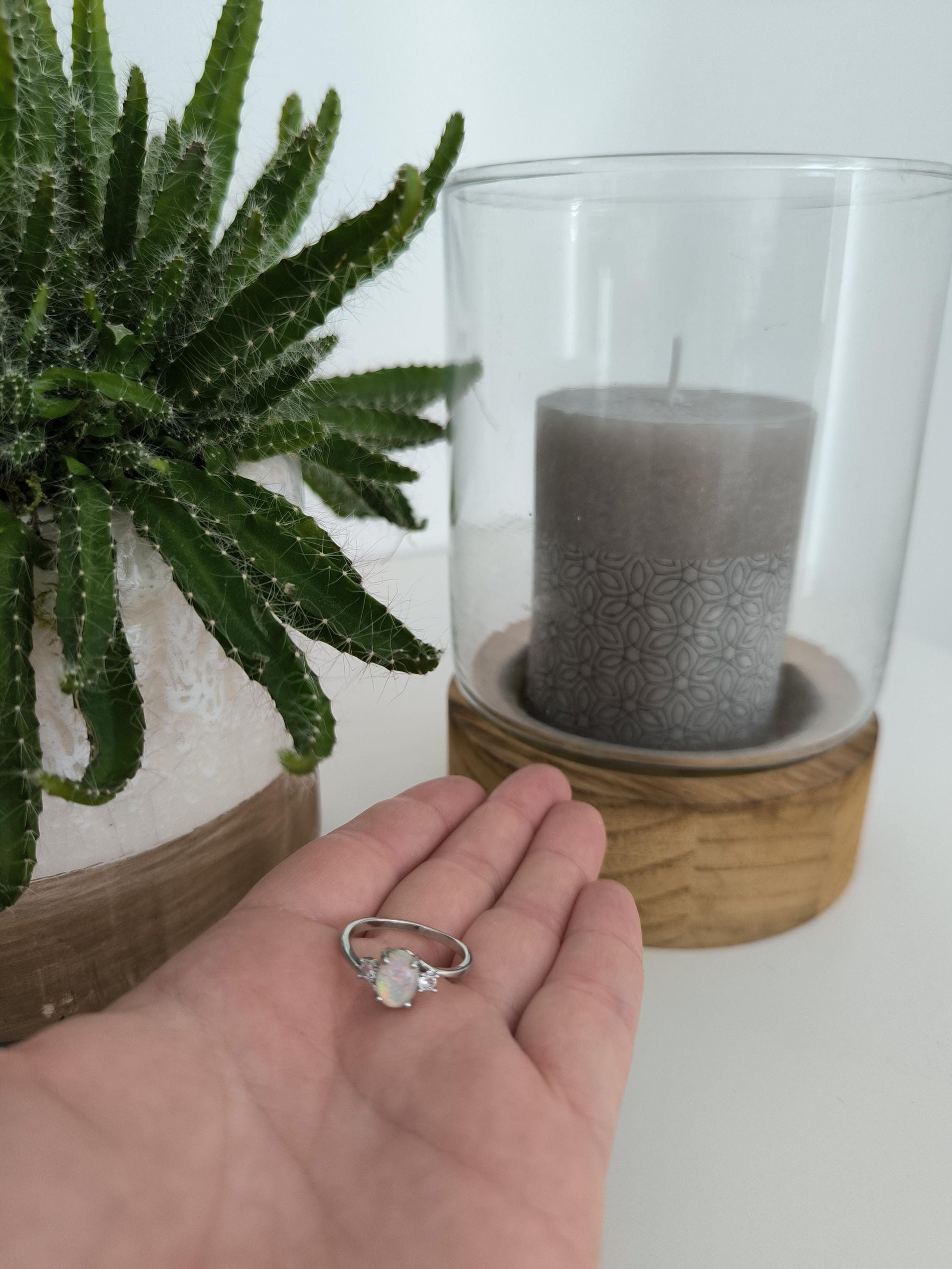 Edelstahl Ring vergoldet & versilbert – Diamant Imitat – wasserfester Ring, minimalistischer Goldring, eleganter Damen Schmuck | Größe M-L