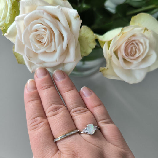 Edelstahl Ring vergoldet & versilbert – Diamant Imitat – wasserfester Ring, minimalistischer Goldring, eleganter Damen Schmuck | Größe M-L