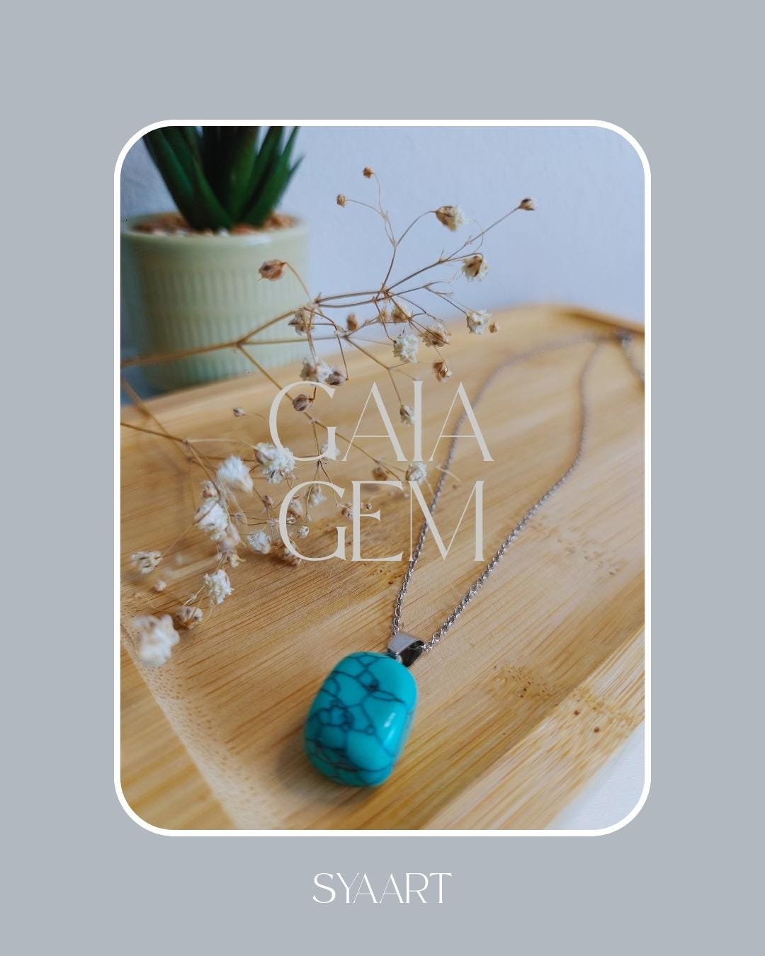 Gemstone Necklace – Natural Stone Pendant on Leather or Steel Chain – Handmade Crystal Jewelry - Boho - Unisex - Gift for her -
