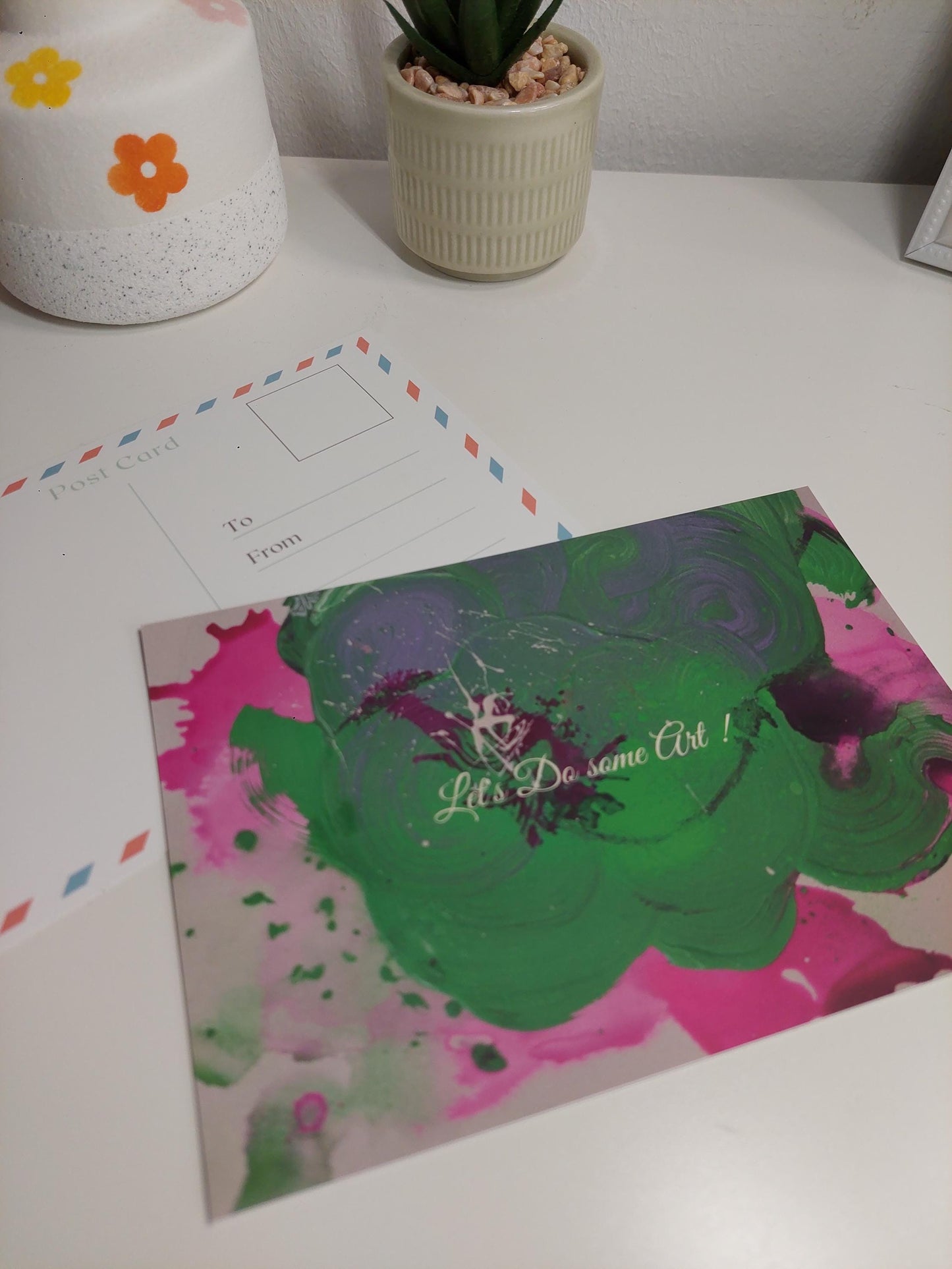 Kunst Postkarte – Künstler Postkarte „Let’s Do Some Art“ | Kunstdruck Karte | Art Print Karte | Kreatives Geschenk | SYAART