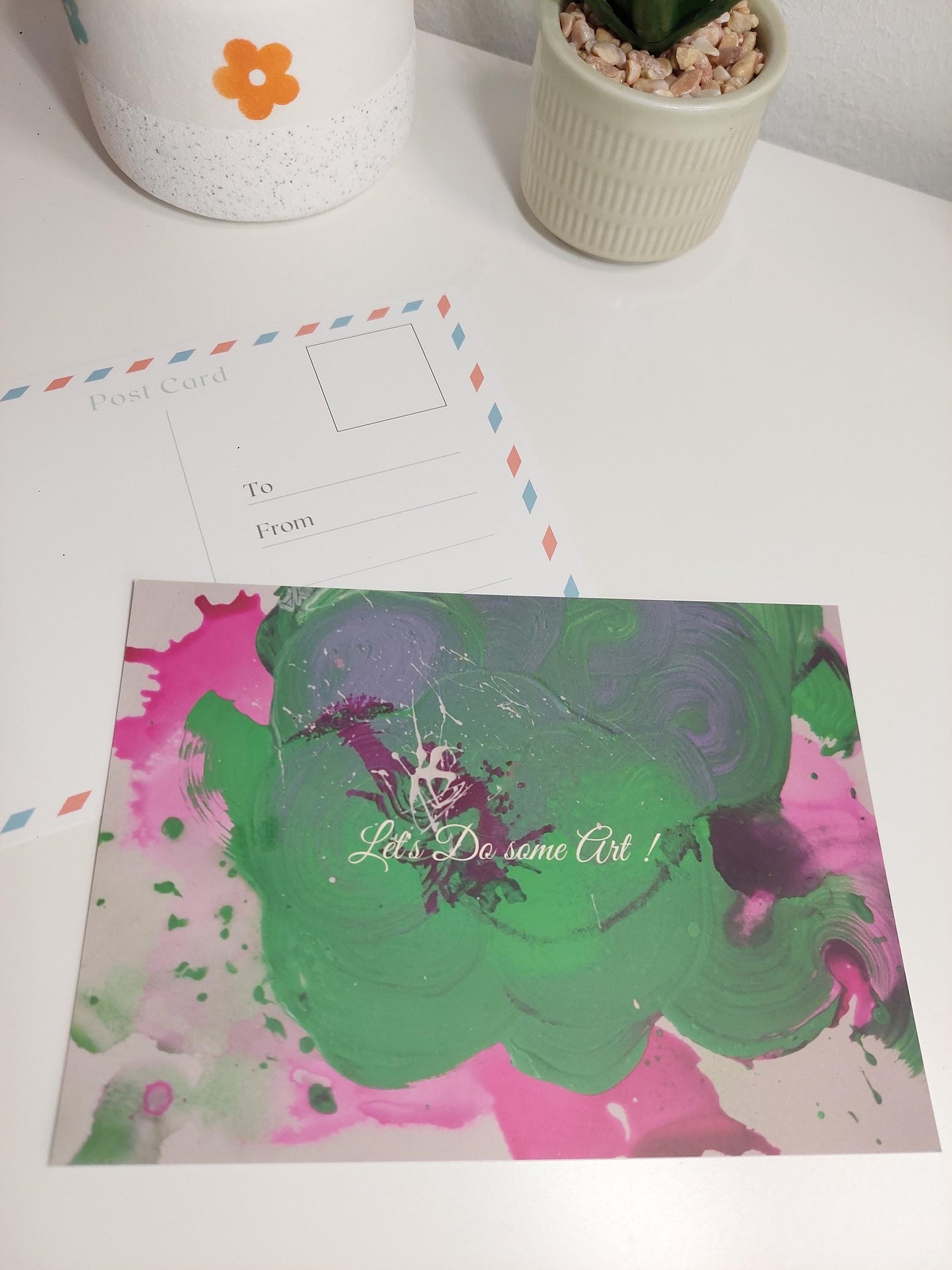 Kunst Postkarte – Künstler Postkarte „Let’s Do Some Art“ | Kunstdruck Karte | Art Print Karte | Kreatives Geschenk | SYAART