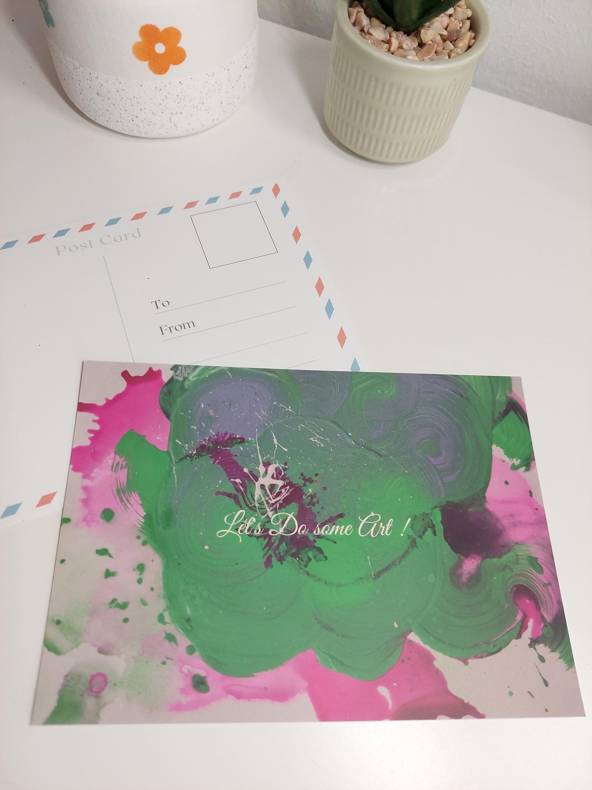 Kunst Postkarte – Künstler Postkarte „Let’s Do Some Art“ | Kunstdruck Karte | Art Print Karte | Kreatives Geschenk | SYAART