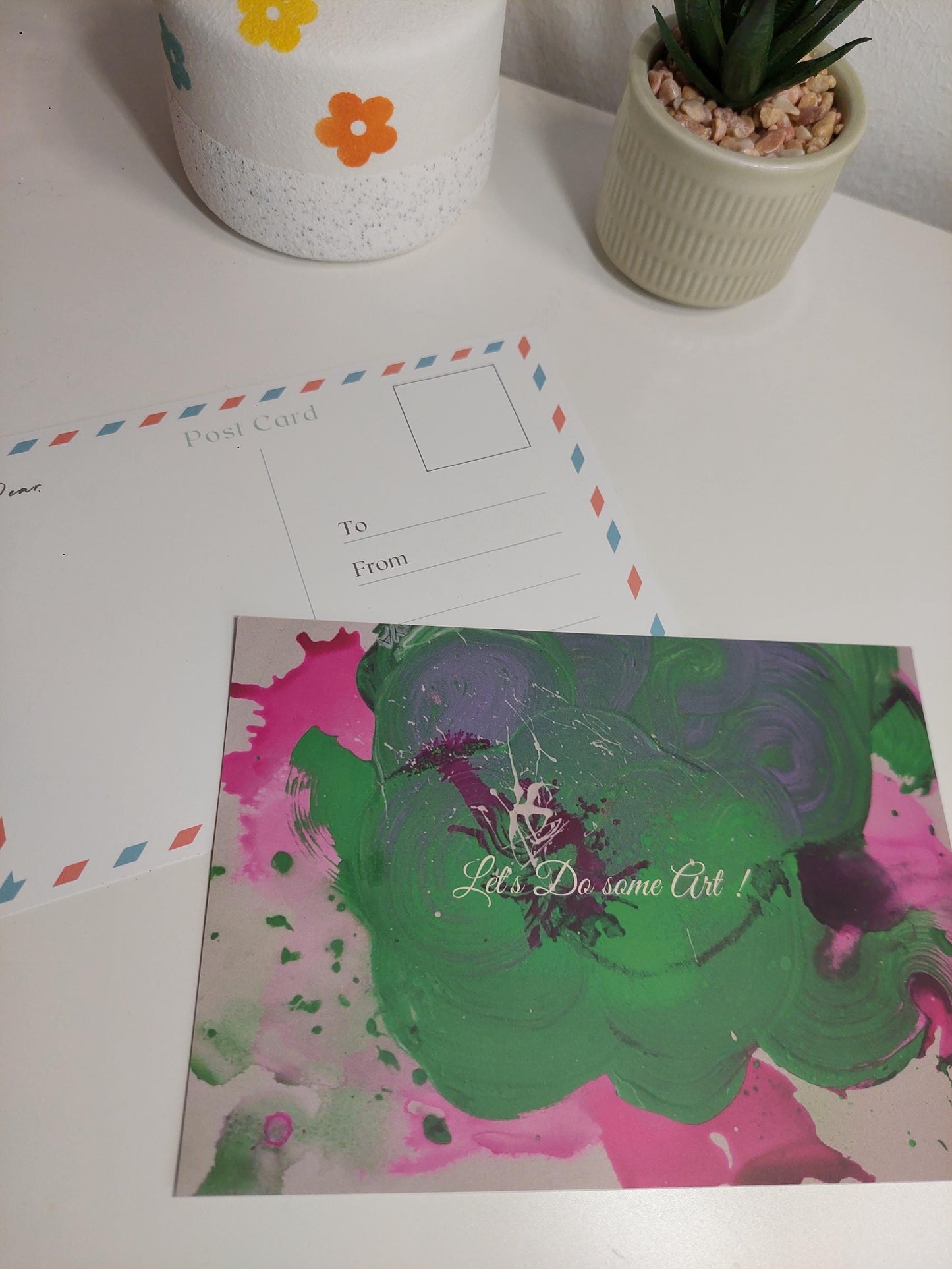 Kunst Postkarte – Künstler Postkarte „Let’s Do Some Art“ | Kunstdruck Karte | Art Print Karte | Kreatives Geschenk | SYAART