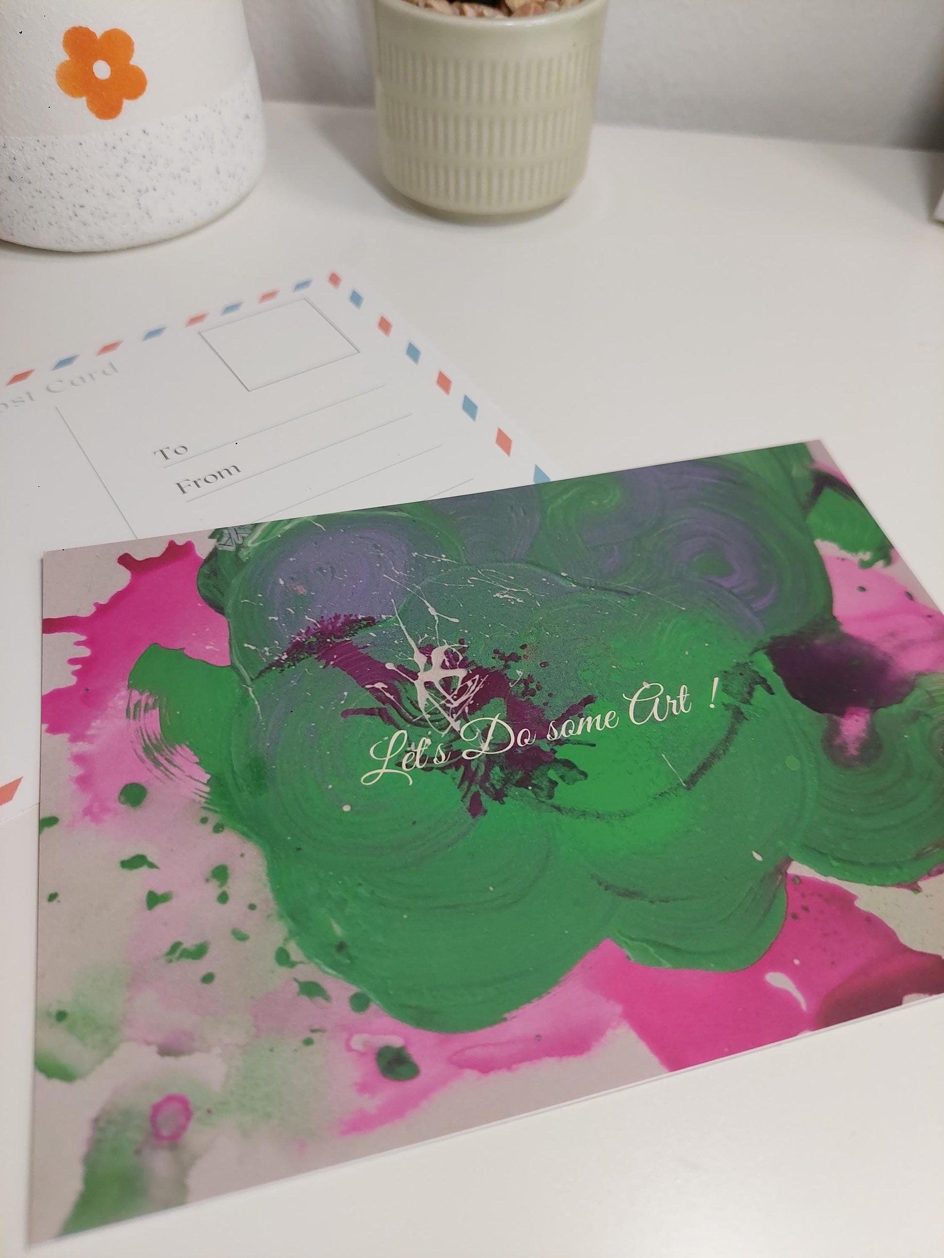 Kunst Postkarte – Künstler Postkarte „Let’s Do Some Art“ | Kunstdruck Karte | Art Print Karte | Kreatives Geschenk | SYAART