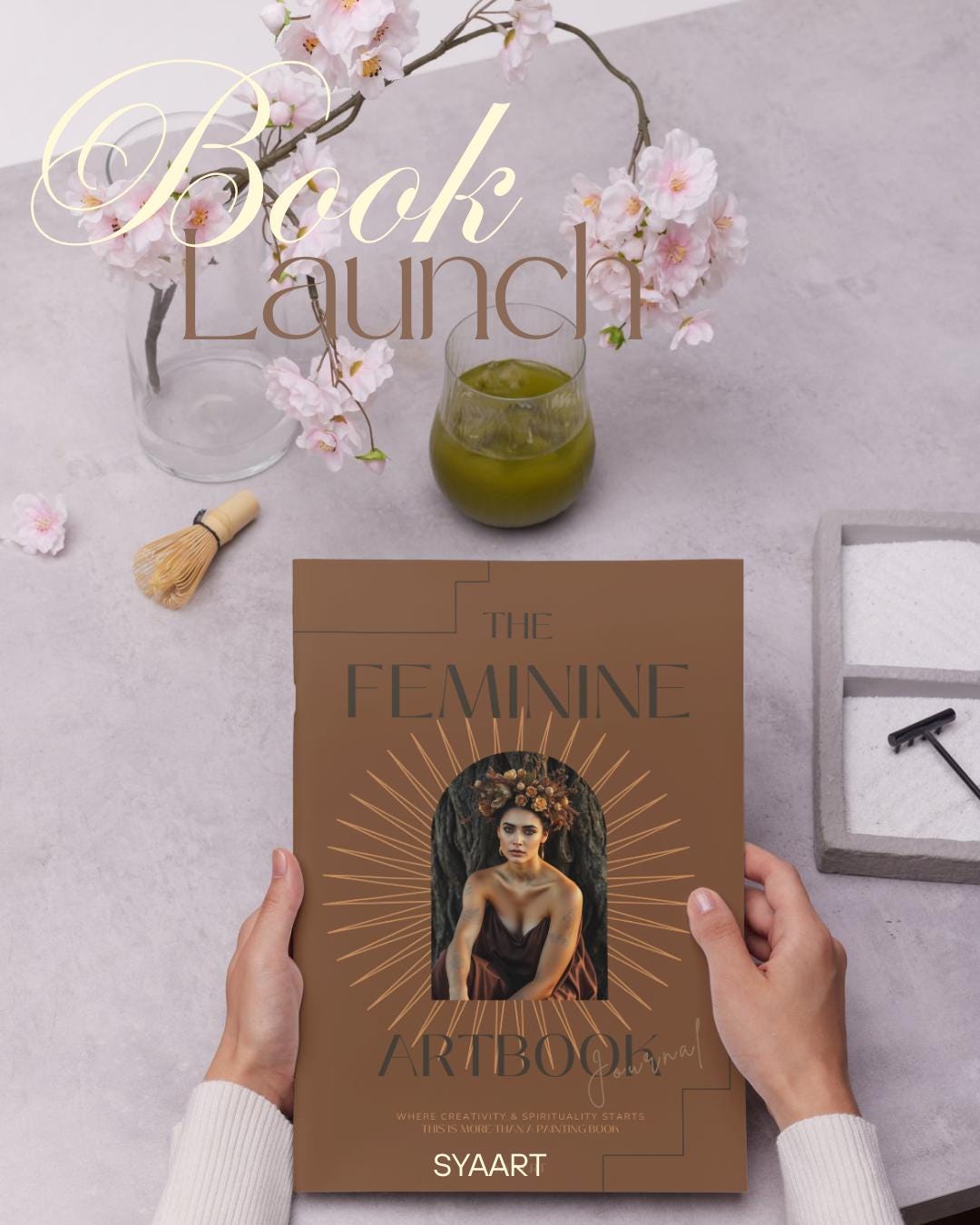 The Feminine Artbook Journal - Inneres Leuchten - Selbstbegegnung - Malen Als Meditation - Journal Für Frauen - Heiligen Raum Als Frau