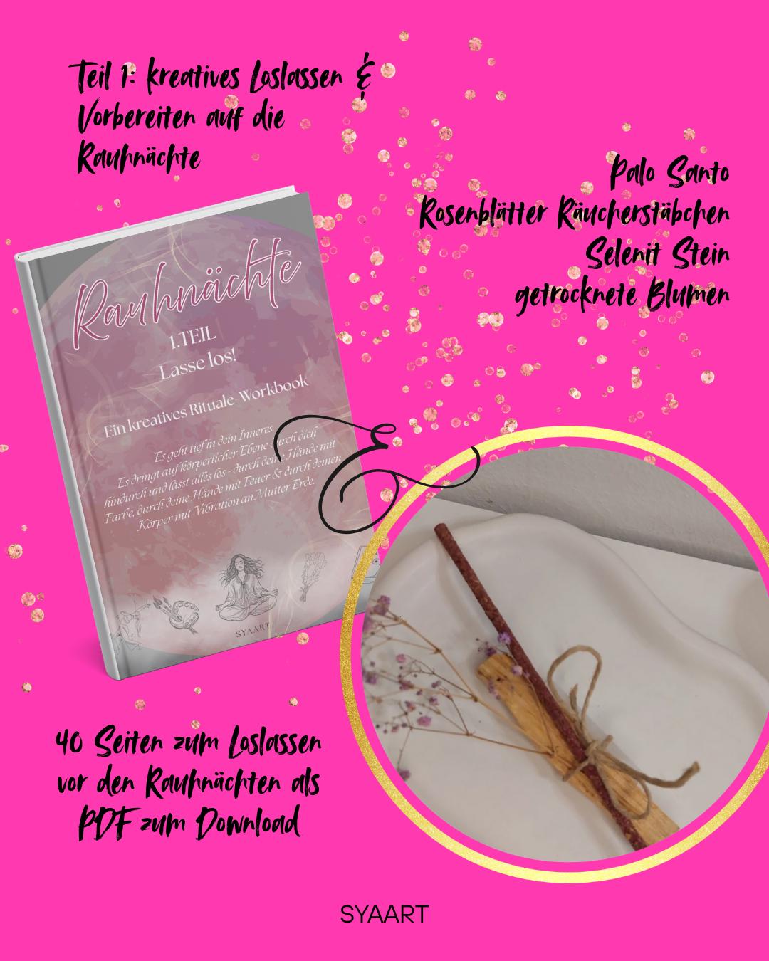 Rauhnächte Workbook Set • 3 teilige Ritual-Reihe • Kreatives Loslassen, Manifestation Neuausrichtung • Journal Visionboard • Digitales PDF