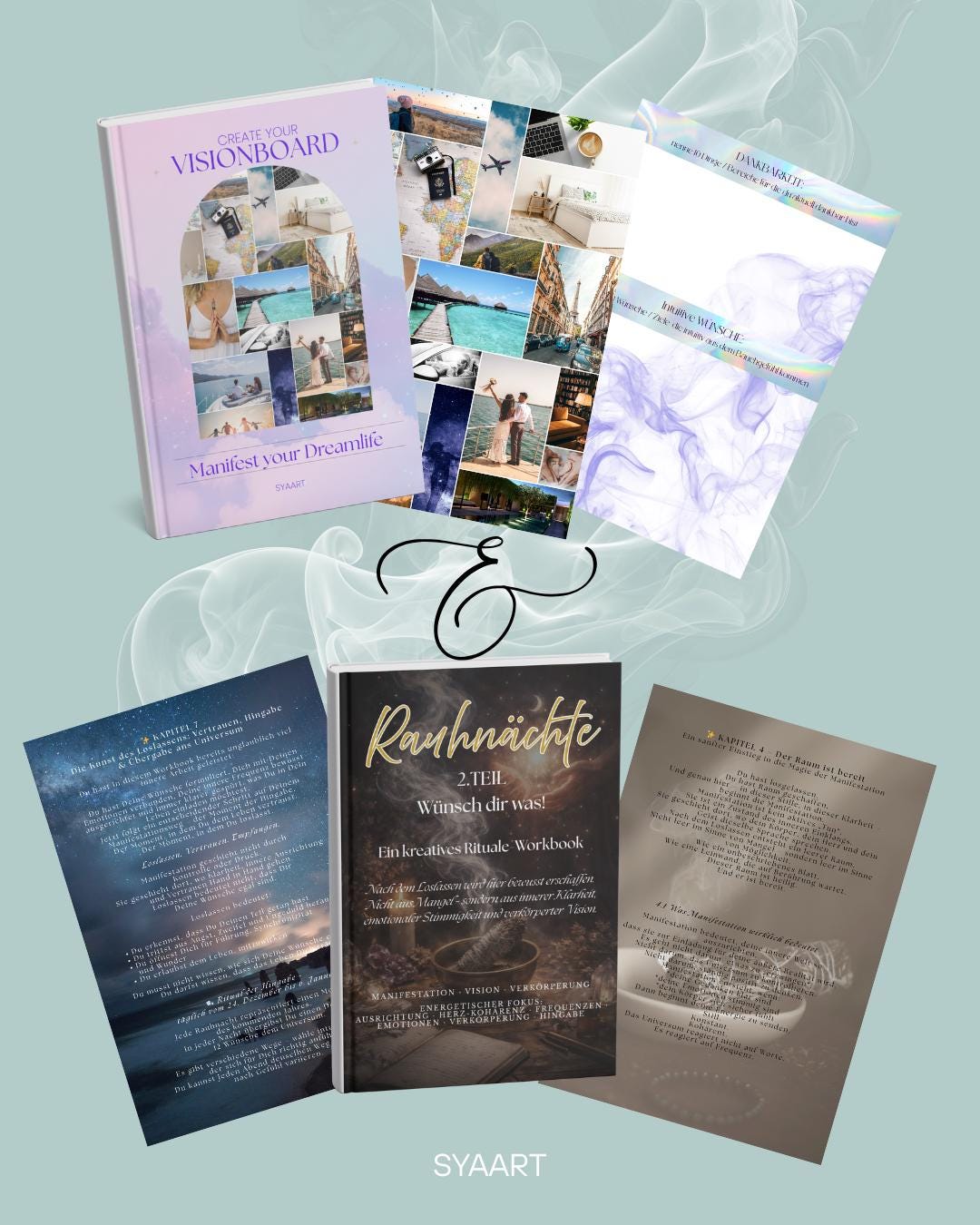 Rauhnächte Workbook TEIL 2 • 3 teilige Reihe • Kreatives Loslassen, Manifestation, Ritual, Räuchern • Journal Visionboard • Digitales PDF