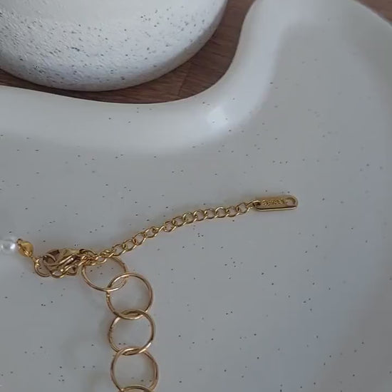 Edelstein Armband mit Sternen | zartes Armband aus echten Steinen | Edelstahl vergoldet | Boho Armband | Stern Schmuck | Handmade Geschenk