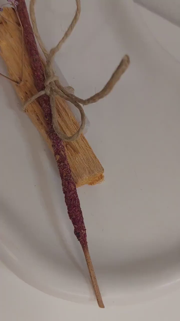 Räucherset zur energetischen Reinigung | Palo Santo & Selenit Stick | Rosen Räucherstäbchen | Raunächte Ritual | Cleansing | Spiritual Gift