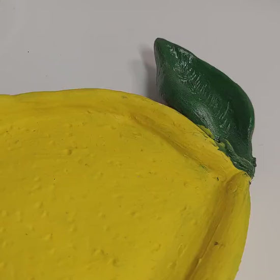 Zitronen Schale aus Ton | Handgemachte Keramik-Optik Schale | Kleine Schmuckschale | Deko Schale Citrone | Ring Dish | SYAART Studio